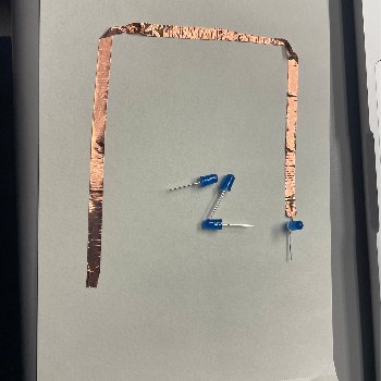 Circuit in progress image. The image also shows the blue leds that would light up